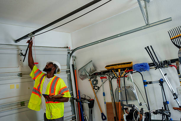 Professional Garage Door Panel Replacement technician working in Hyrum, UT